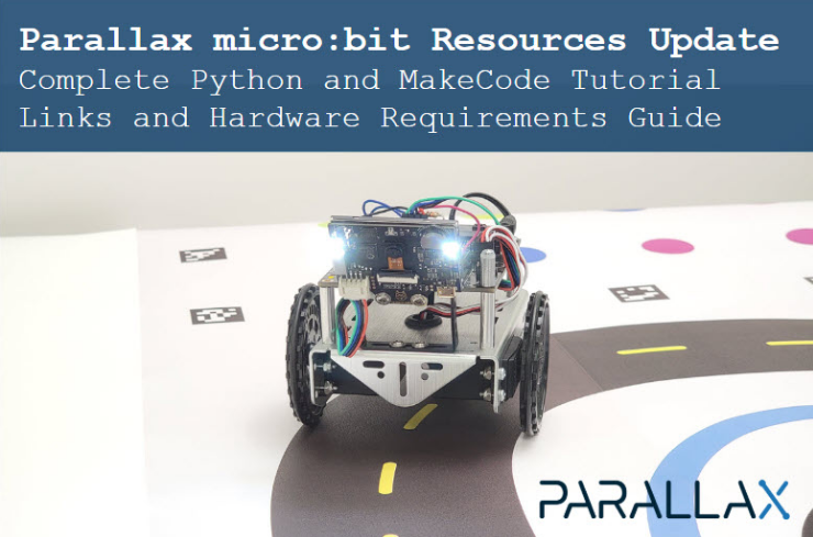 Required Kits for Parallax micro:bit Python and MakeCode Tutorials, Simplified