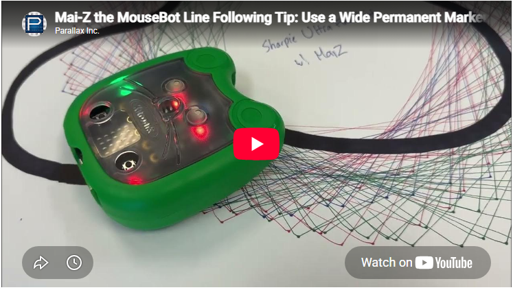 Mai-Z the MouseBot Line Following Tip