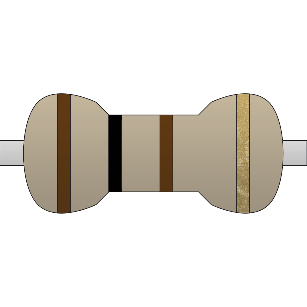 100 Ohm Resistor, 1/4 Watt, Radial image 1