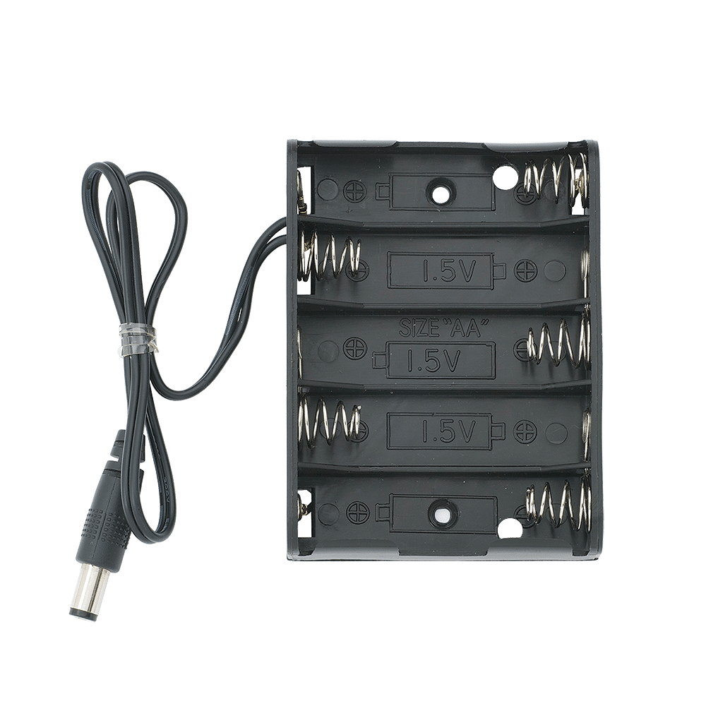 Battery Holder 5-AA Barrel Jack image 0
