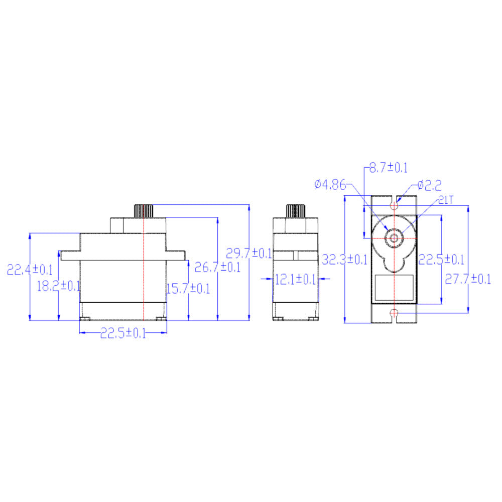 3V Digital Micro Servo, Standard (FT90B) image 3